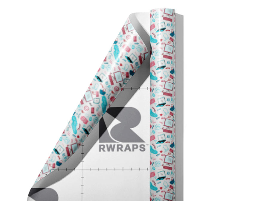 Social Tools Technology Wrap Film Sheets~Rwraps Series 914 Social Tools Technology Scrolled Sheet~4