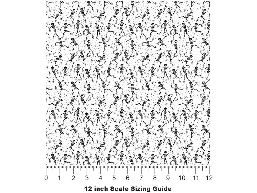 Sock Hop Halloween Vinyl Film Pattern Size 12 inch Scale~Rwraps Sock Hop Halloween Sizing Chart~2