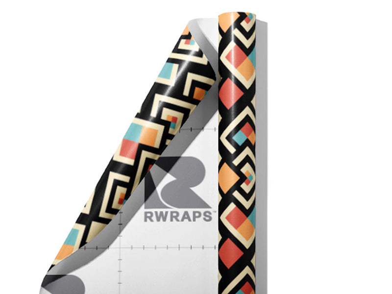 Soft Hearted Art Deco Wrap Film Sheets~Rwraps Series 914 Soft Hearted Art Deco Scrolled Sheet~3
