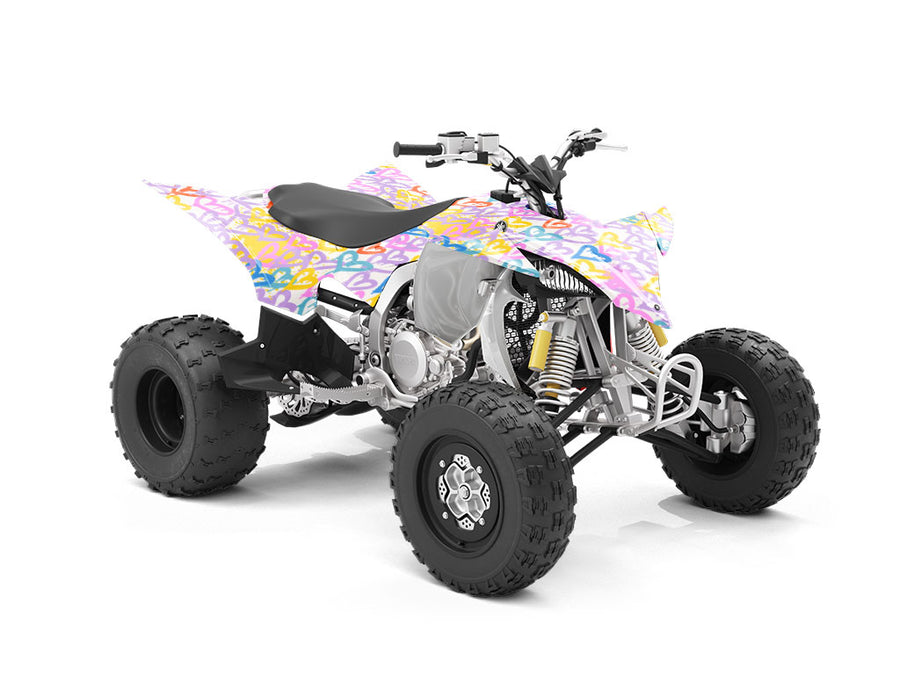 Soft Hearts Graffiti ATV Wrapping Vinyl