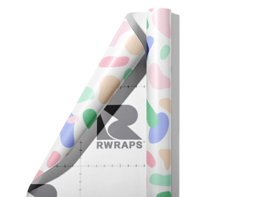 Soft Rainbow Cobblestone Wrap Film Sheets~Rwraps Series 914 Soft Rainbow Cobblestone Scrolled Sheet~4