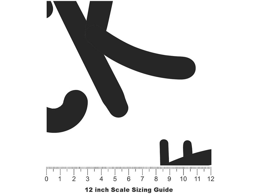 Soft Rock Music Vinyl Film Pattern Size 12 inch Scale~Rwraps Soft Rock Music Sizing Chart~2