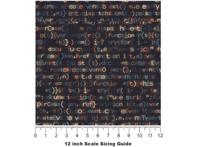 Soft Shimmer Technology Vinyl Film Pattern Size 12 inch Scale~Rwraps Soft Shimmer Technology Sizing Chart~3