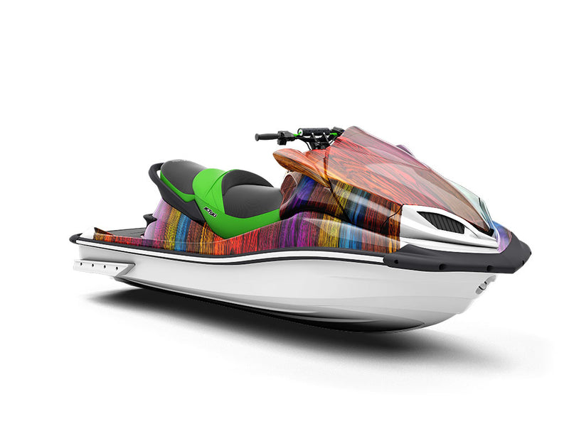 Soft Stain Wood Plank Jet Ski Vinyl Customized Wrap