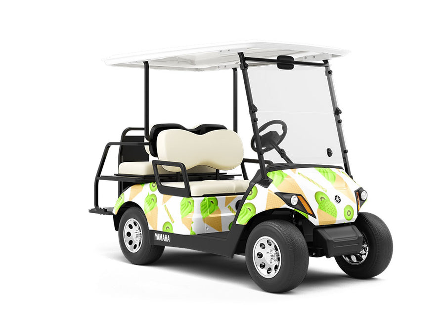 Sorbet Swirl Fruit Wrapped Golf Cart