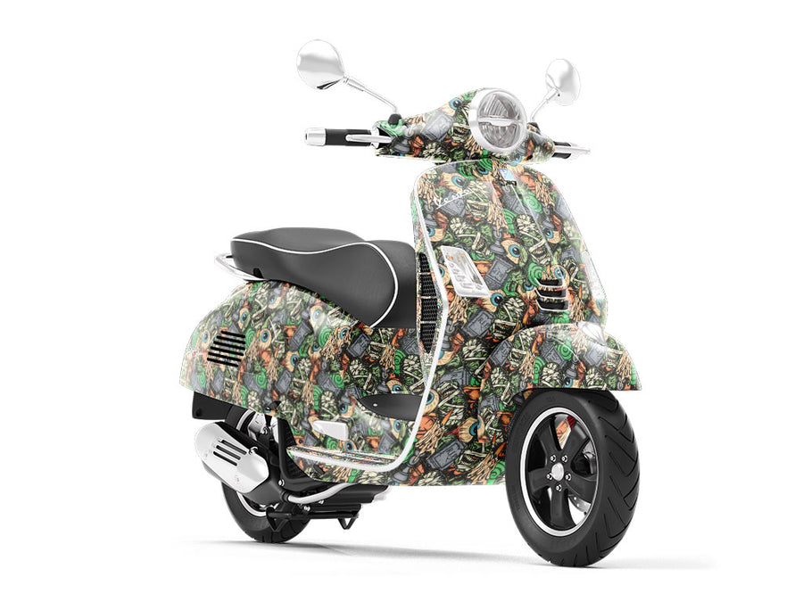 Soul Shredding Zombie Vespa Scooter Wrap Film