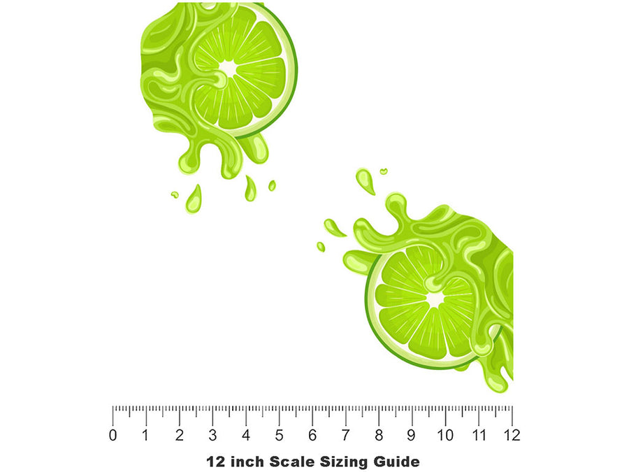 Sour Splash Fruit Vinyl Film Pattern Size 12 inch Scale~Rwraps Sour Splash Fruit Sizing Chart~2