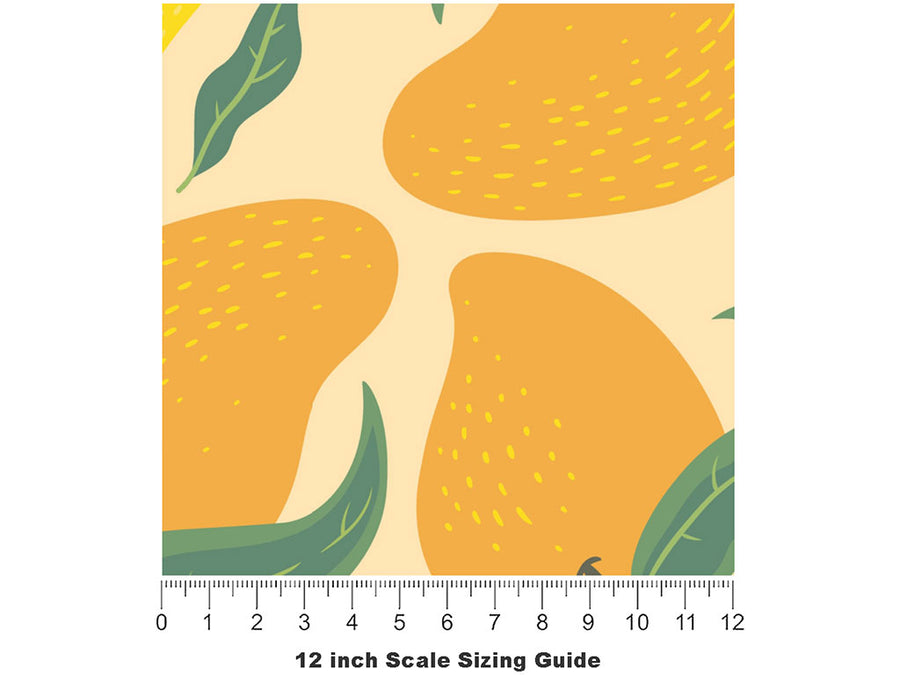 Southern Blush Fruit Vinyl Film Pattern Size 12 inch Scale~Rwraps Southern Blush Fruit Sizing Chart~2