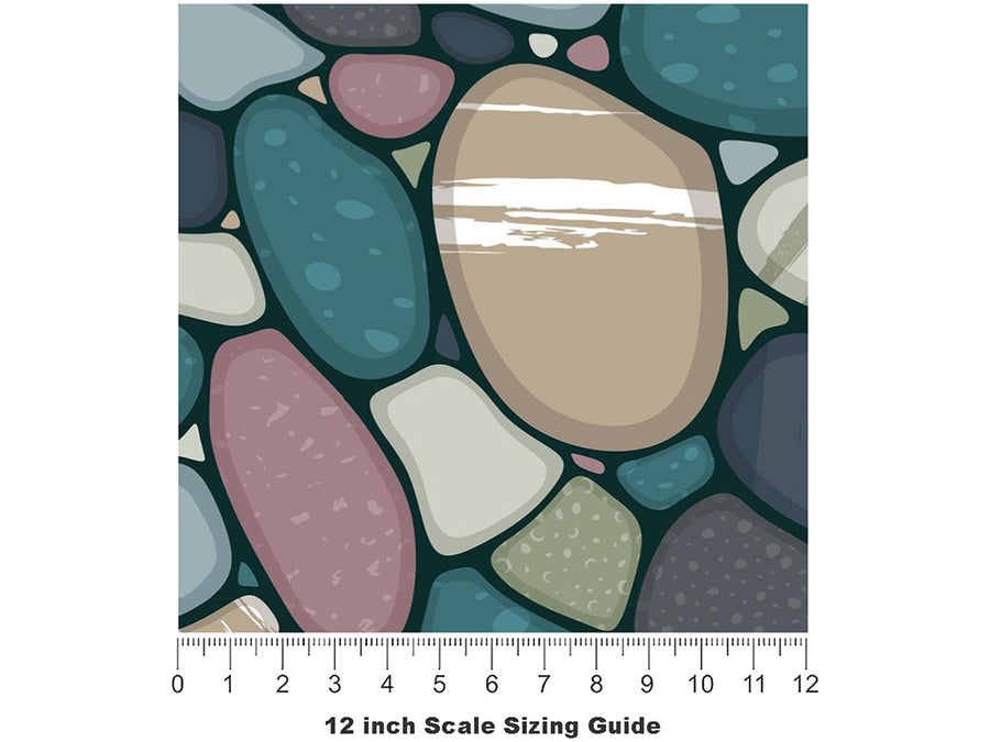 Souvenir Selection Cobblestone Vinyl Film Pattern Size 12 inch Scale~Rwraps Souvenir Selection Cobblestone Sizing Chart~3