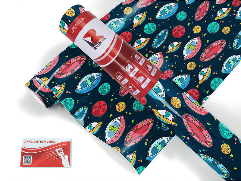 space invaders science fiction Craft Vinyl Roll