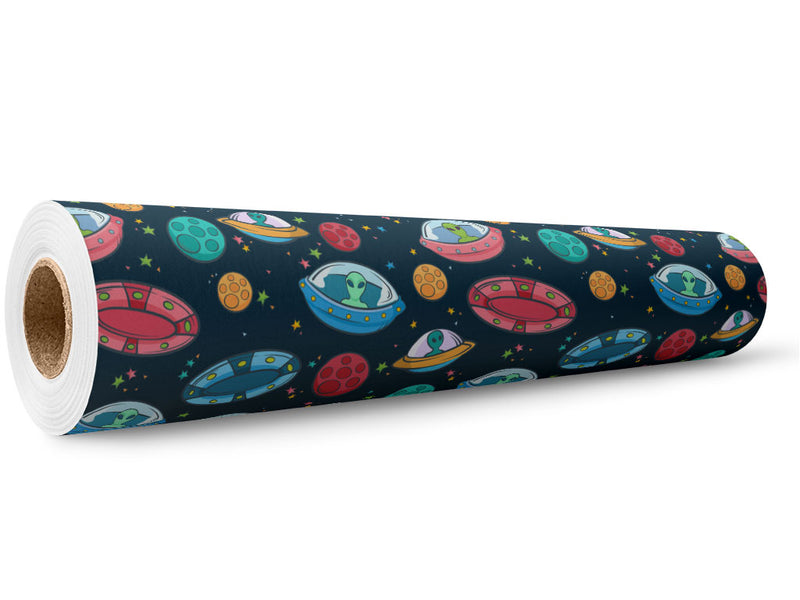 Space Invaders Science Fiction Wrap Film Wholesale Roll~Rwraps Series 914 Digitally Printed Vinyl Roll~5
