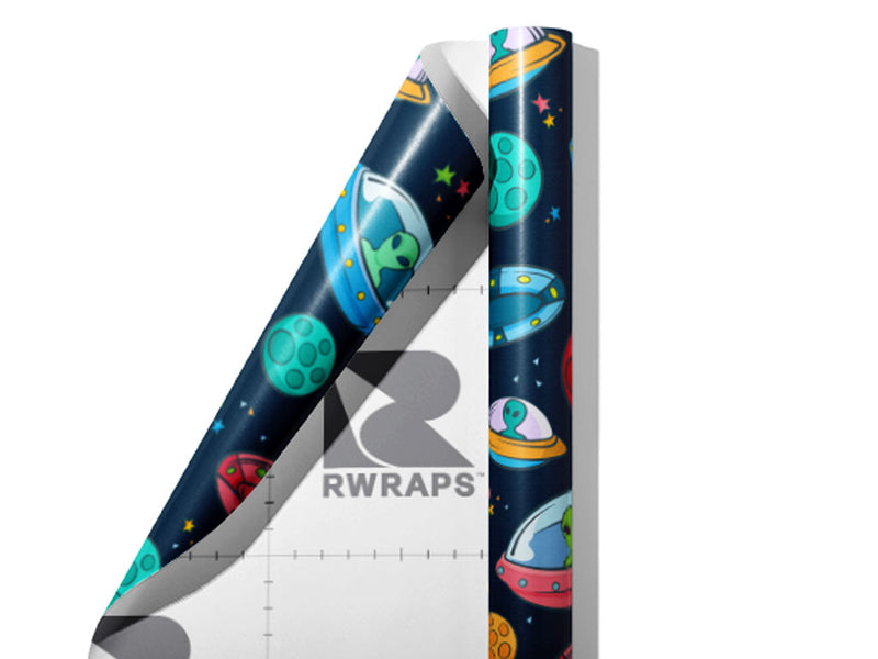 Space Invaders Science Fiction Wrap Film Sheets~Rwraps Series 914 Space Invaders Science Fiction Scrolled Sheet~3