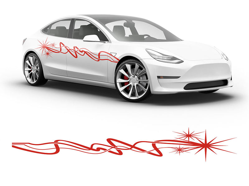 3M Light Red Sparkle Body Graphic~Full Side Auto Decal Kit~0