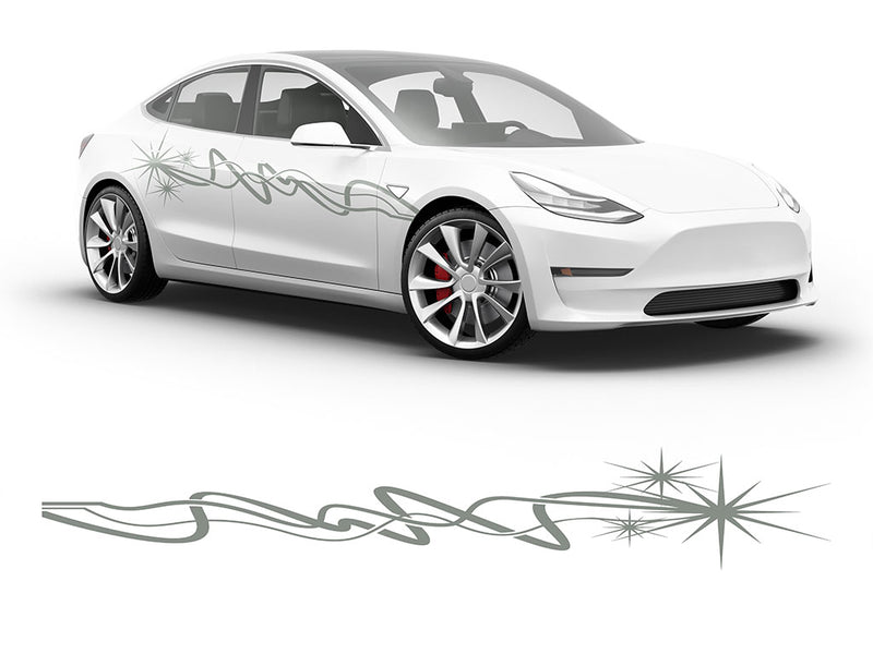 3M Light Gray Sparkle Body Graphic~Full Side Auto Decal Kit~0