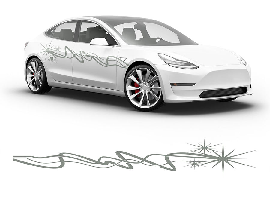 3M Light Gray Sparkle Body Graphic~Full Side Auto Decal Kit~0