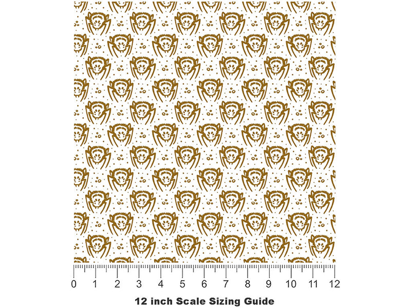 Spider Fangs Spooky Fun Vinyl Film Pattern Size 12 inch Scale~Rwraps Spider Fangs Spooky Fun Sizing Chart~2
