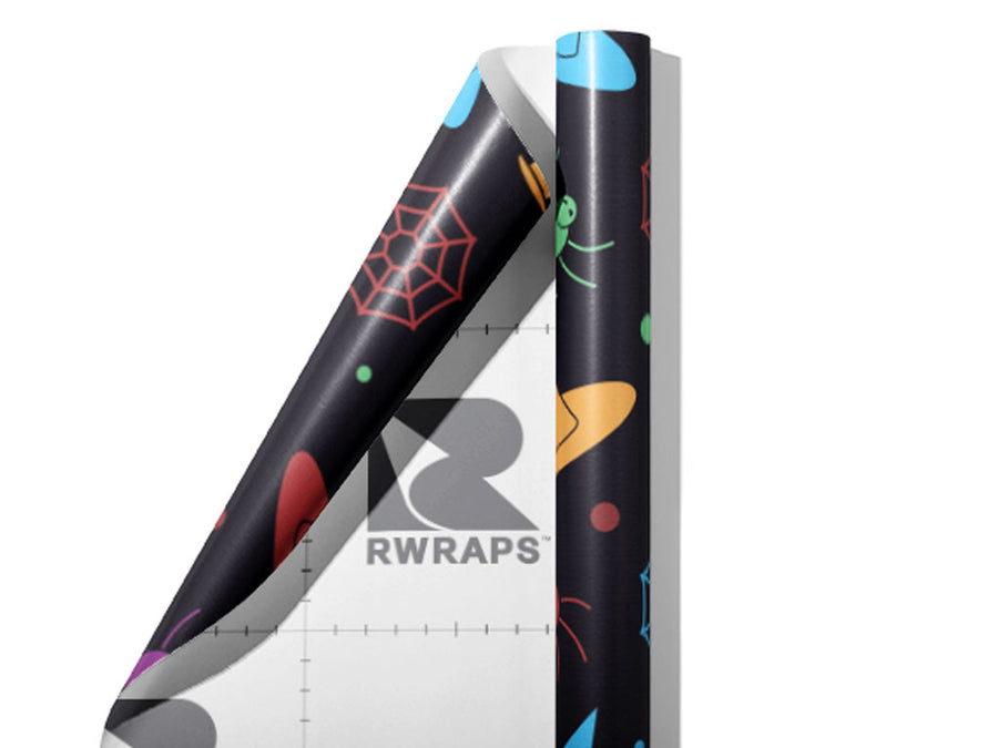Spidery Hats Witch Wrap Film Sheets~Rwraps Series 914 Spidery Hats Witch Scrolled Sheet~3