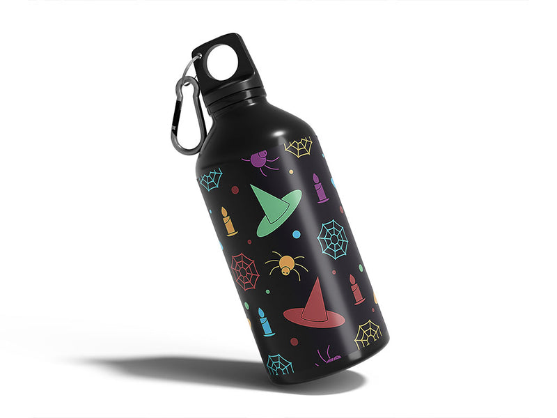 spidery hats horror Water Bottle DIY Stickers