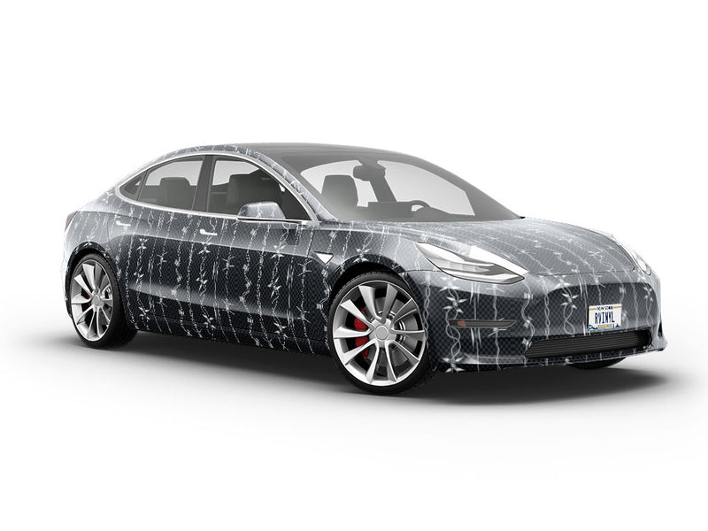 Spiked Variations Barbed Wire Vehicle Vinyl Wrap