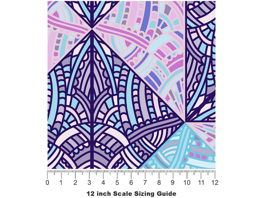 Spinning Hourglass Art Deco Vinyl Film Pattern Size 12 inch Scale~Rwraps Spinning Hourglass Art Deco Sizing Chart~2