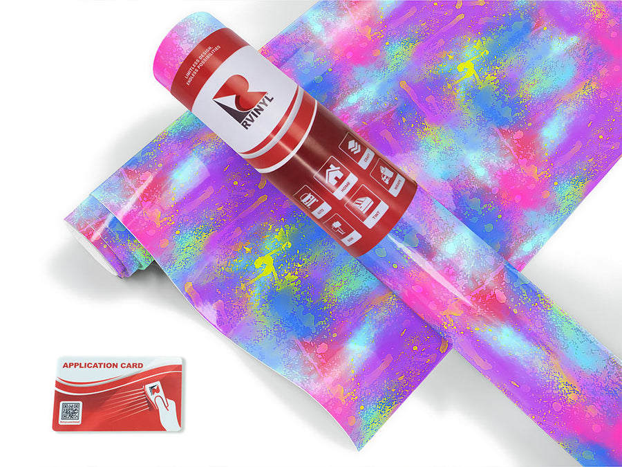 splattered fantasy tie dye Craft Vinyl Roll
