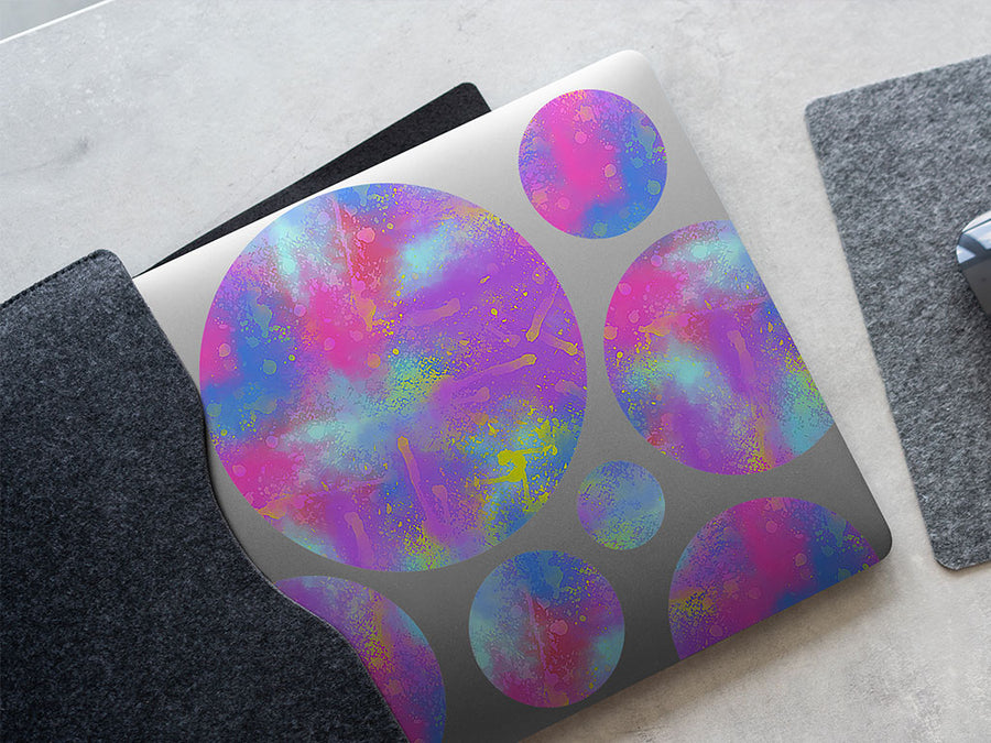 splattered fantasy tie dye DIY Laptop Stickers