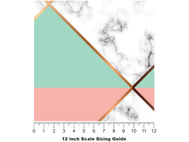 Split Diamonds Tile Vinyl Film Pattern Size 12 inch Scale~Rwraps Split Diamonds Tile Sizing Chart~3