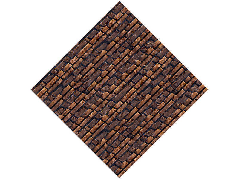 Split Mahogany Wooden Parquet Vinyl Wrap Pattern