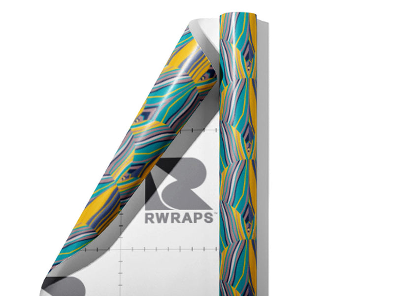 Split Personality Art Deco Wrap Film Sheets~Rwraps Series 914 Split Personality Art Deco Scrolled Sheet~3
