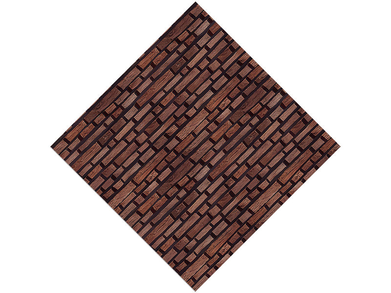 Split Walnut Wooden Parquet Vinyl Wrap Pattern