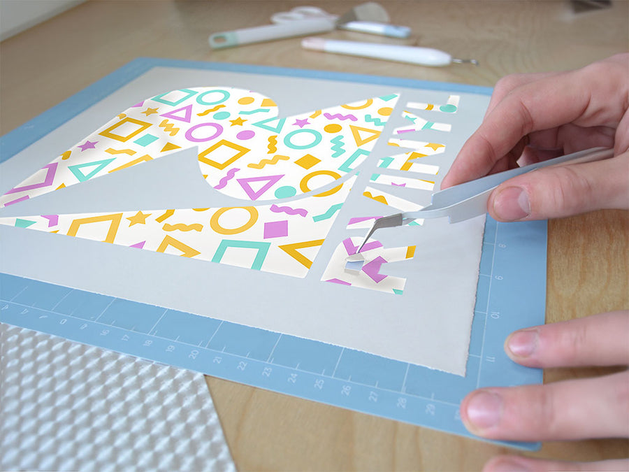 spring confetti abstract geometric Easy Weed Craft Vinyl