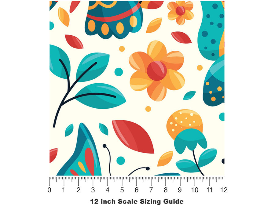 Springtime Fever Bug Vinyl Film Pattern Size 12 inch Scale~Rwraps Springtime Fever Bug Sizing Chart~2
