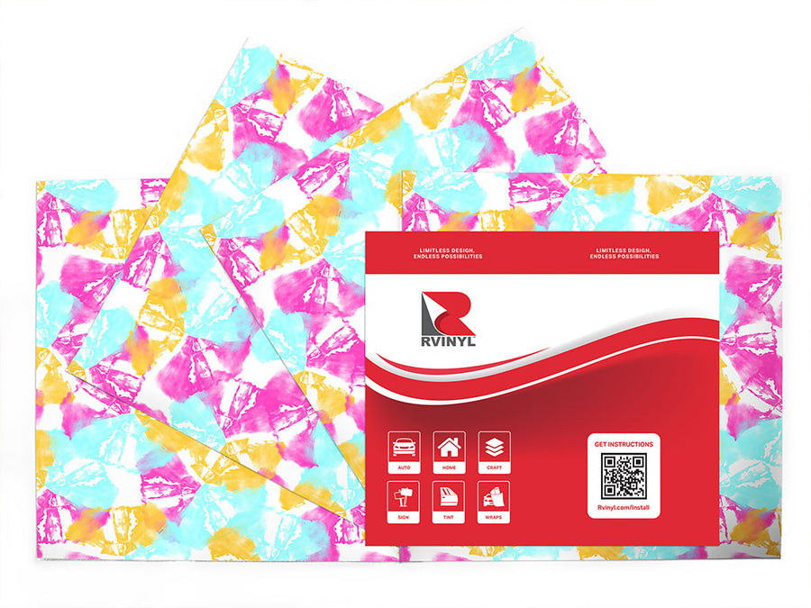 springtime petals tie dye Craft Vinyl Sheet Pack