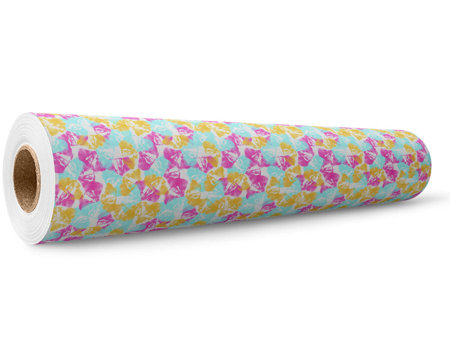 Springtime Petals Tie Dye Wrap Film Wholesale Roll~Rwraps Series 914 Digitally Printed Vinyl Roll~5