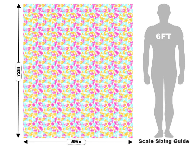 Springtime Petals Tie Dye Vehicle Wrap Scale~Rwraps Series 914 Springtime Petals Tie Dye Measurements~1