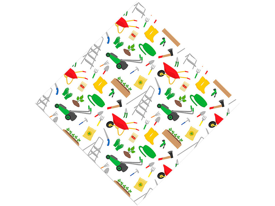 Springtime Work Gardening Vinyl Wrap Pattern