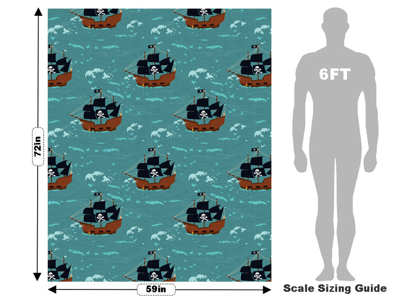 SS Treasure Pirate Vehicle Wrap Scale~Rwraps Series 914 SS Treasure Pirate Measurements~1
