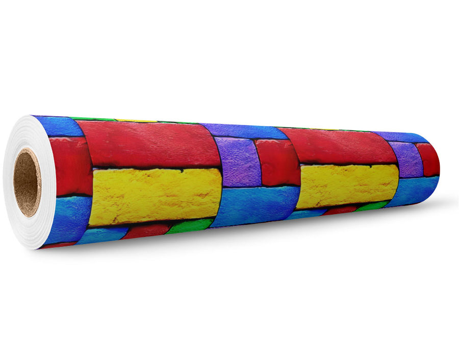 Stacked Brick Wrap Film Wholesale Roll~Rwraps Series 914 Digitally Printed Vinyl Roll~5