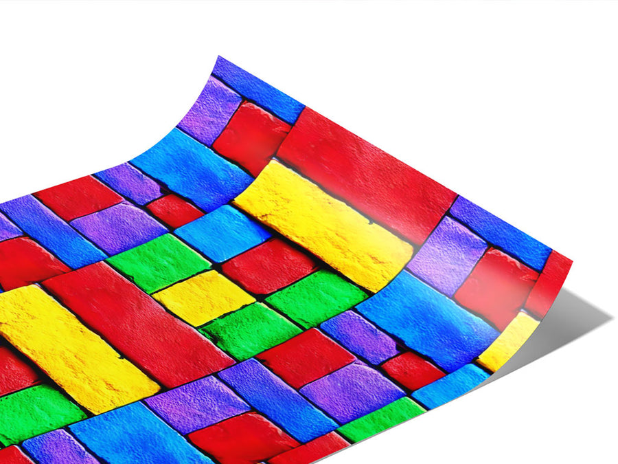 Stacked Brick Vinyl Wraps~Rwraps Series 914 Digitally Printed Vinyl Wrap~1