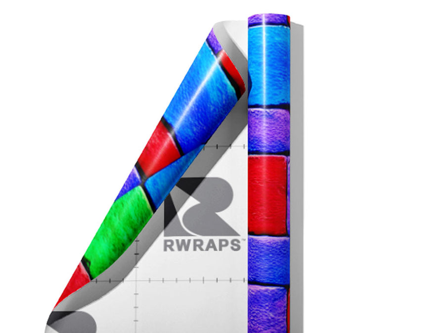 Stacked Brick Wrap Film Sheets~Rwraps Series 914 Stacked Brick Scrolled Sheet~4