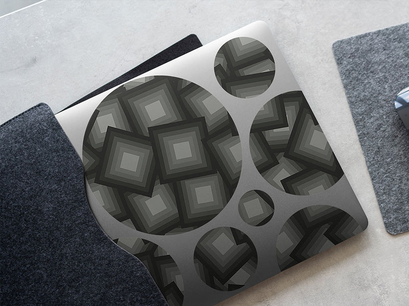 stacked squares abstract geometric DIY Laptop Stickers