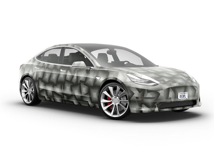 Stacked Squares Abstract Vehicle Vinyl Wrap