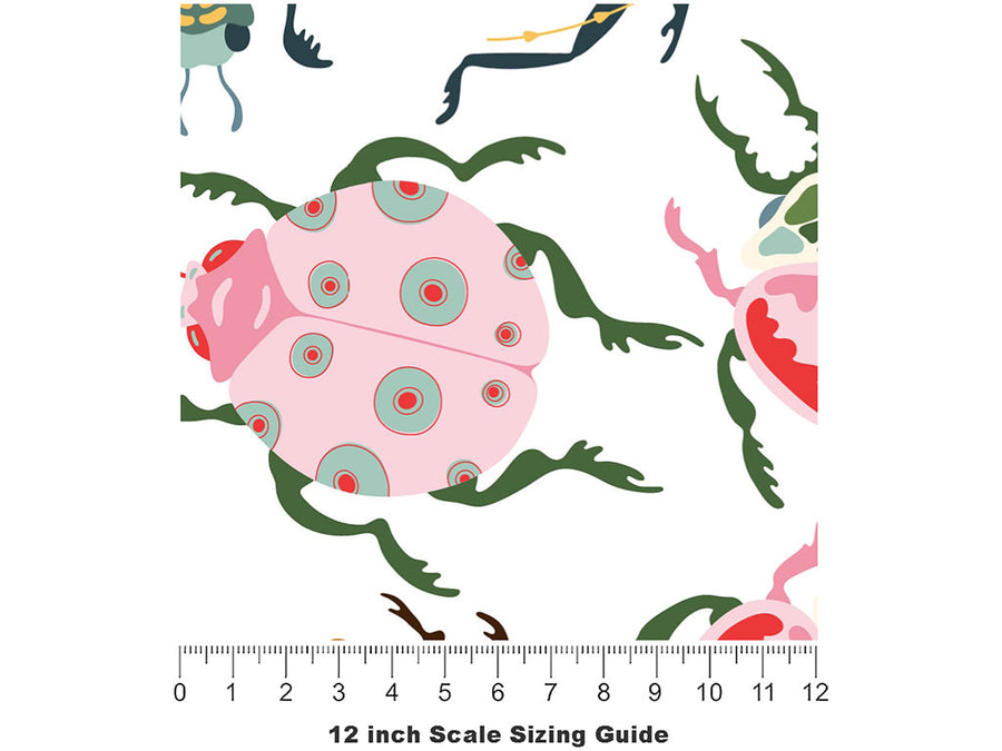 Stag Party Bug Vinyl Film Pattern Size 12 inch Scale~Rwraps Stag Party Bug Sizing Chart~2