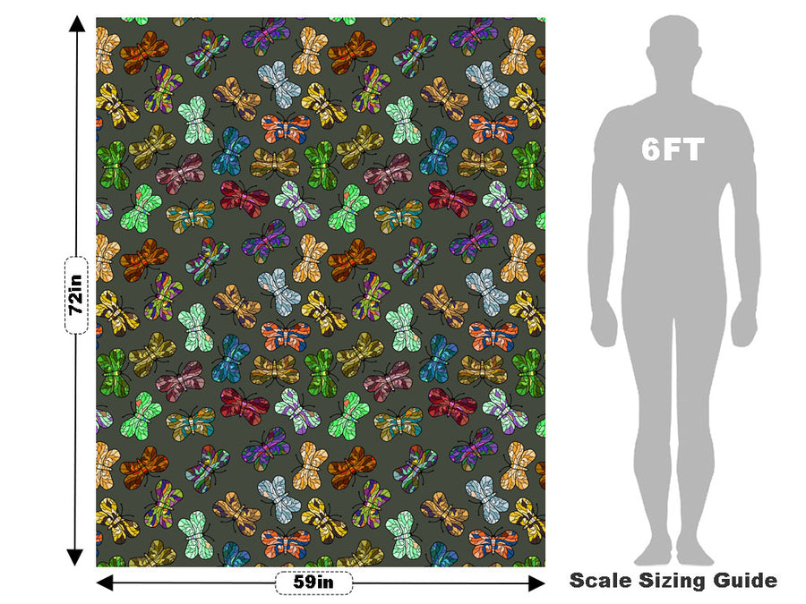 Stained Glass Bug Vehicle Wrap Scale~Rwraps Series 914 Stained Glass Bug Measurements~1