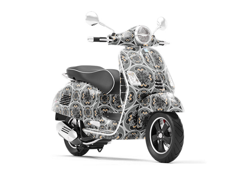 Stamped Fortitude Art Deco Vespa Scooter Wrap Film