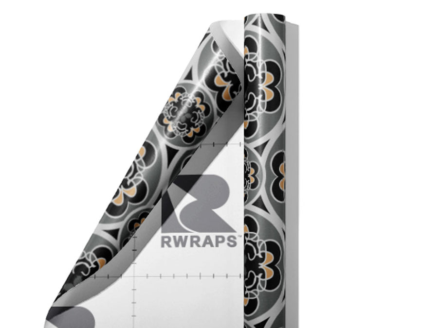 Stamped Fortitude Art Deco Wrap Film Sheets~Rwraps Series 914 Stamped Fortitude Art Deco Scrolled Sheet~3