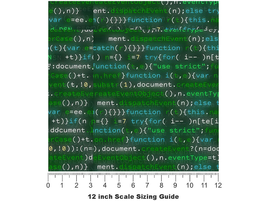 Standard Configurations Technology Vinyl Film Pattern Size 12 inch Scale~Rwraps Standard Configurations Technology Sizing Chart~3