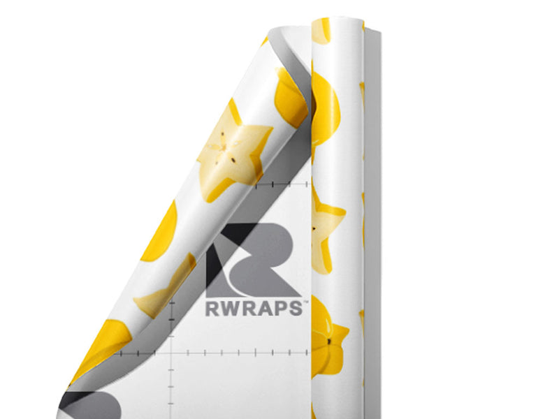 Star King Fruit Wrap Film Sheets~Rwraps Series 914 Star King Fruit Scrolled Sheet~3