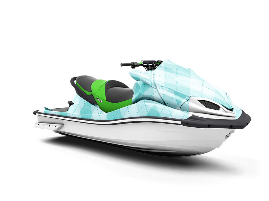 Starched Linen Argyle Jet Ski Vinyl Customized Wrap