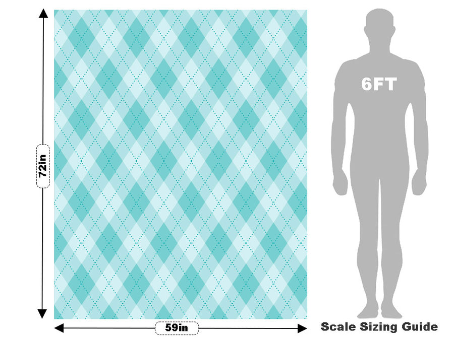 Starched Linen Argyle Vehicle Wrap Scale~Rwraps Series 914 Starched Linen Argyle Measurements~1